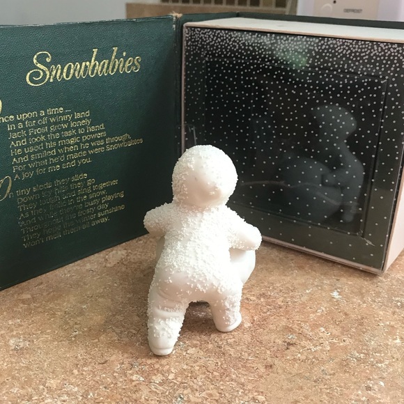 Vintage 1986 Dept 56 SNOWBABIES "I'm Making Snowballs" w/ Box - Picture 3 of 13